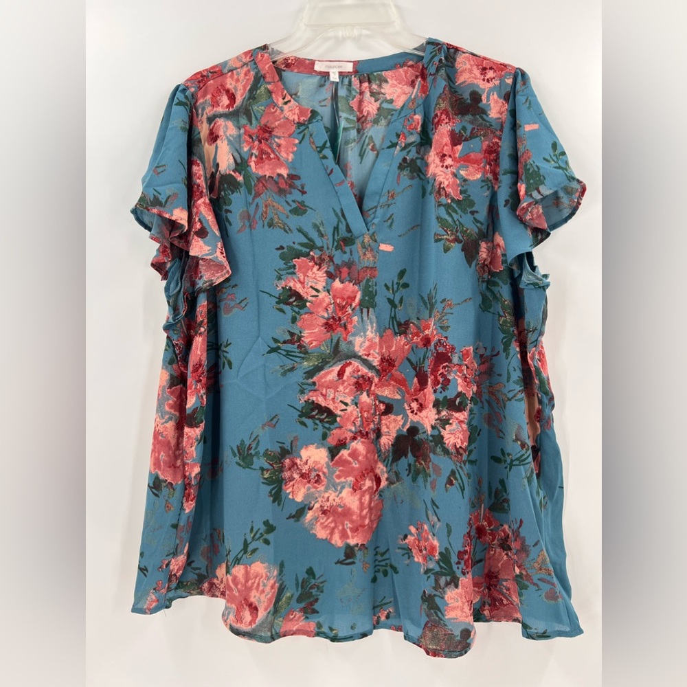 Maurice’s Atwood Flutter Sleeve Blouse new 1X - Picture 3 of 14